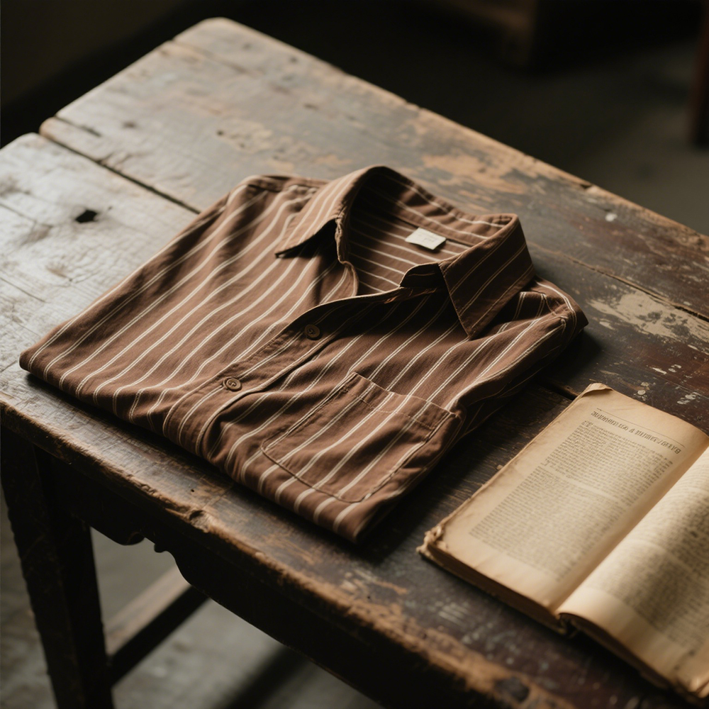 brown stripe shirt