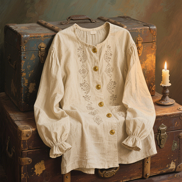 embroidery linen shirt