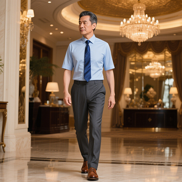 men short sleeve dress shirt