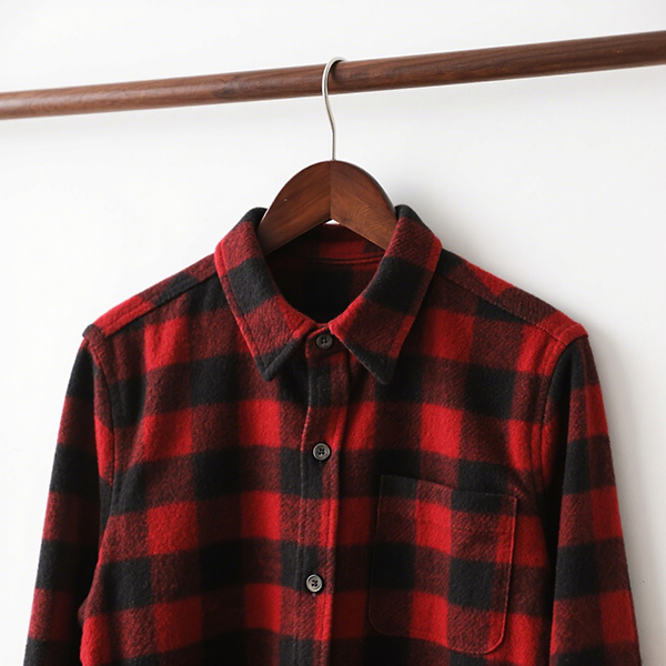 red and black flannel shirt
