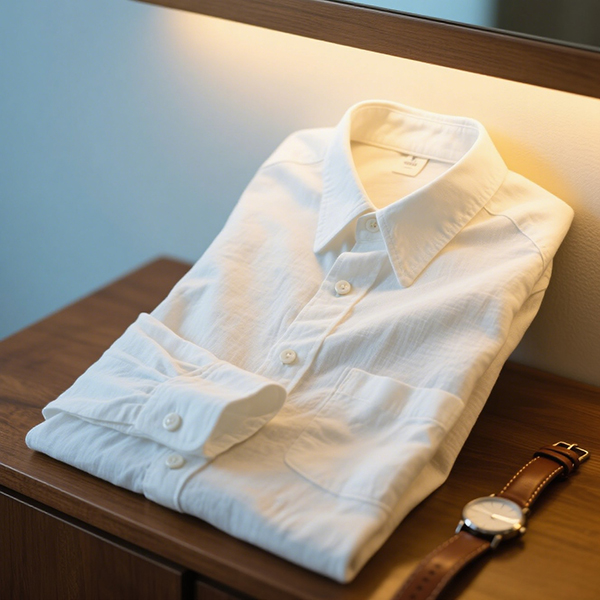 white linen shirt