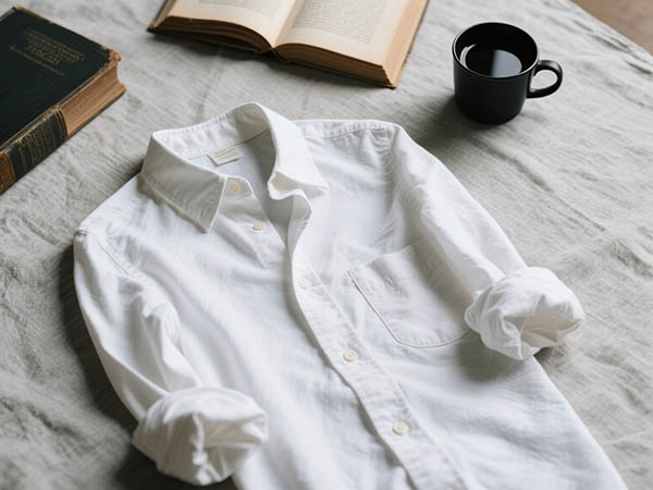 white oxford shirt for men