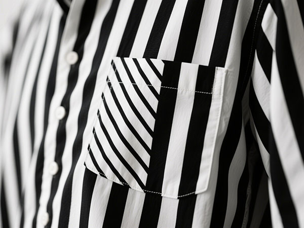 classic black white striped shirt