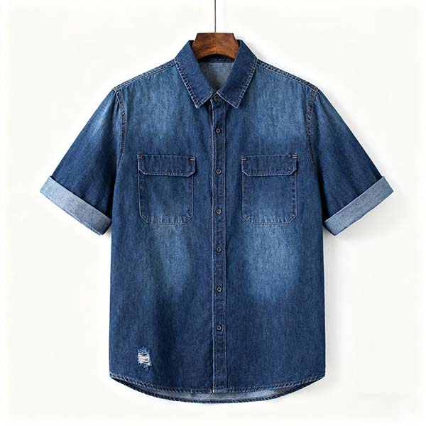 washed denim shirt
