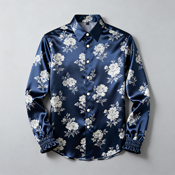 floral jacquard shirt