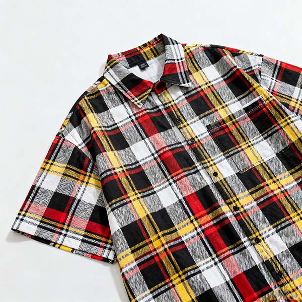 short sleeve plaid shirt
