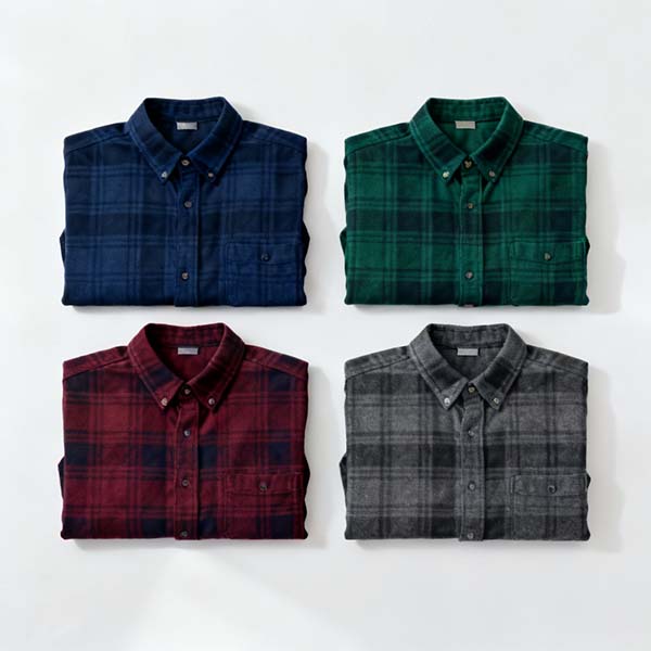 different colors flannel shirt