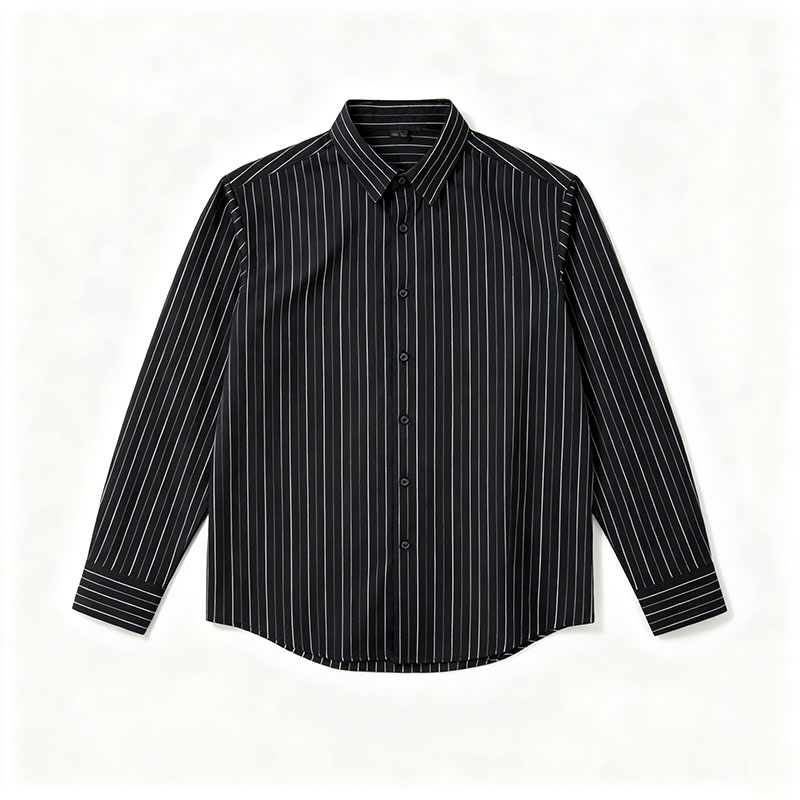black striped shirt