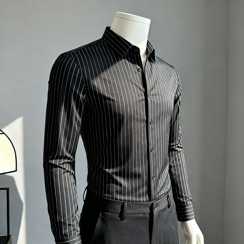 slim fit striped shirt