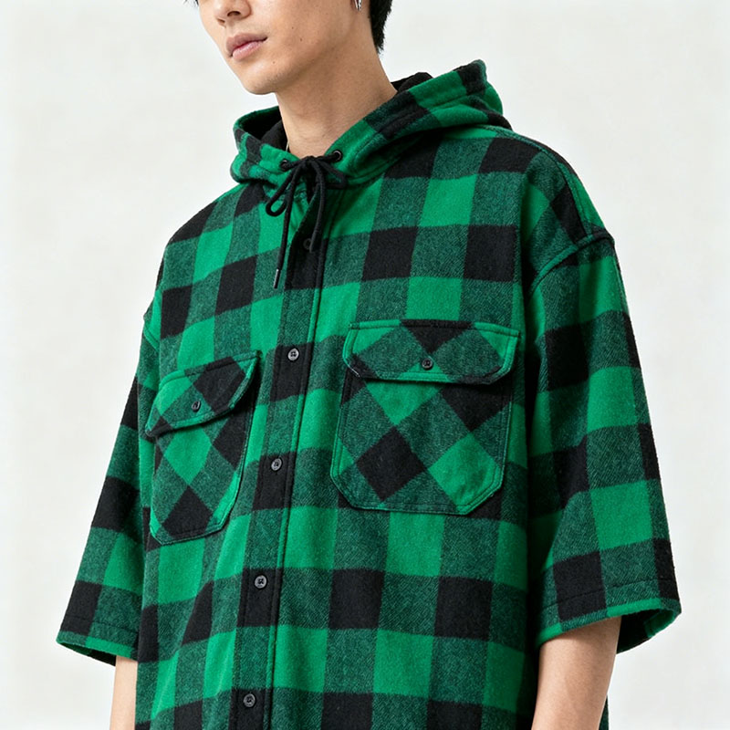 short sleeve summer flannel shirt