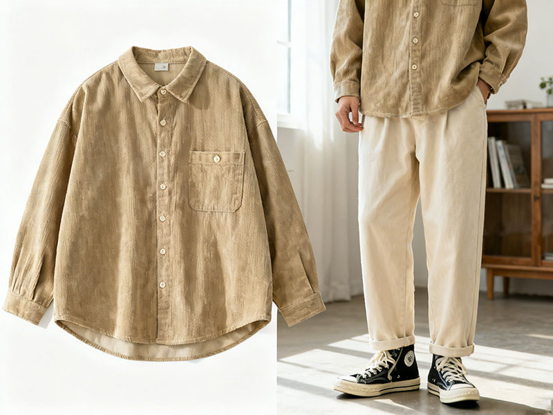 corduroy long sleeve button up